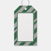 Etiqueta de regalo en blanco verde y gris del mago