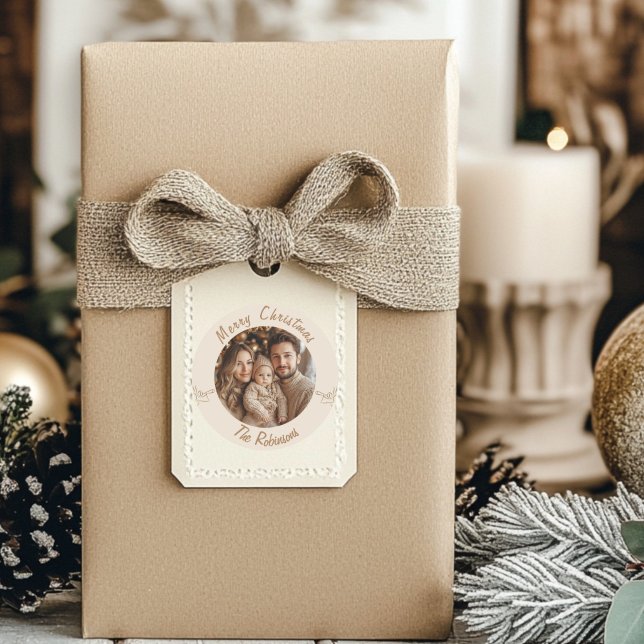 etiqueta de regalo, etiqueta de regalo para Navida (Elegant Angel Round Sticker )