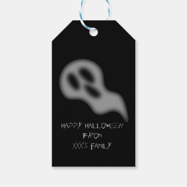 Etiqueta de regalo fantasma de Halloween (Anverso)