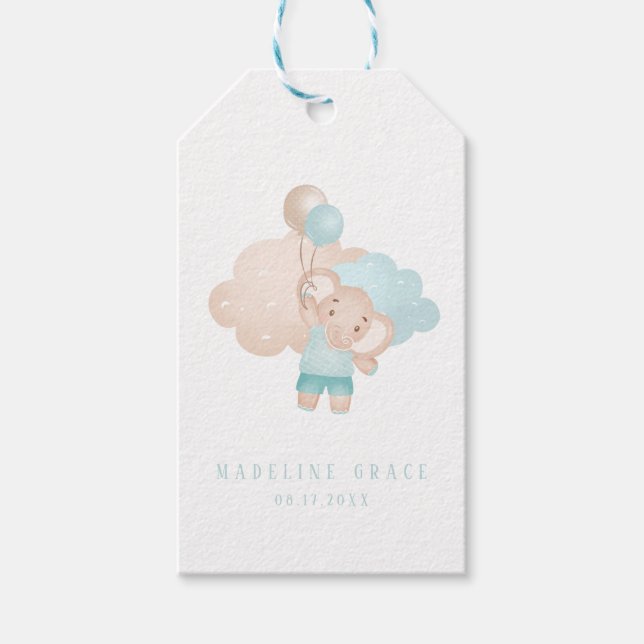 Etiqueta de regalo/favor de Baby Shower para bebé  (Anverso)