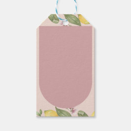 Etiqueta de regalo / favor de limón rosa