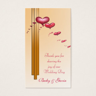 Etiqueta de regalo favorita de boda Corazones rojo