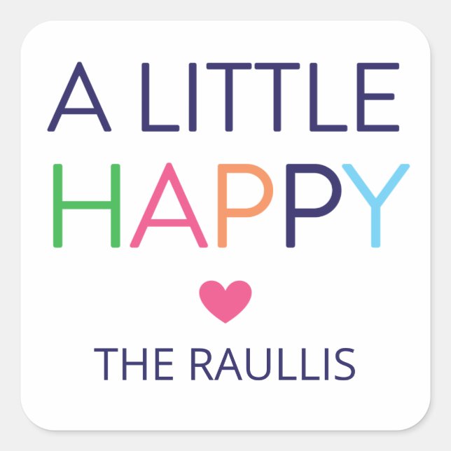 ETIQUETA DE REGALO FELIZ (Anverso)