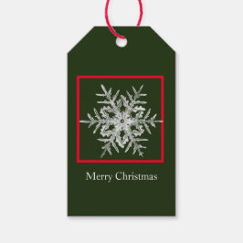 Etiqueta de regalo Feliz Navidad Bentley Snowflake