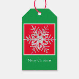 Etiqueta de regalo Feliz Navidad Bentley Snowflake