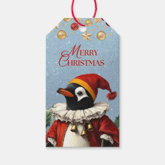 ETIQUETA DE REGALO FELIZ NAVIDAD PINGÜINO