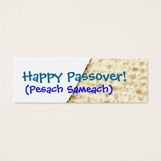 Etiqueta de regalo Feliz Passover Matzoh (Frente)