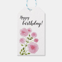 Etiqueta de regalo floral