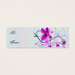 Etiqueta de regalo floral