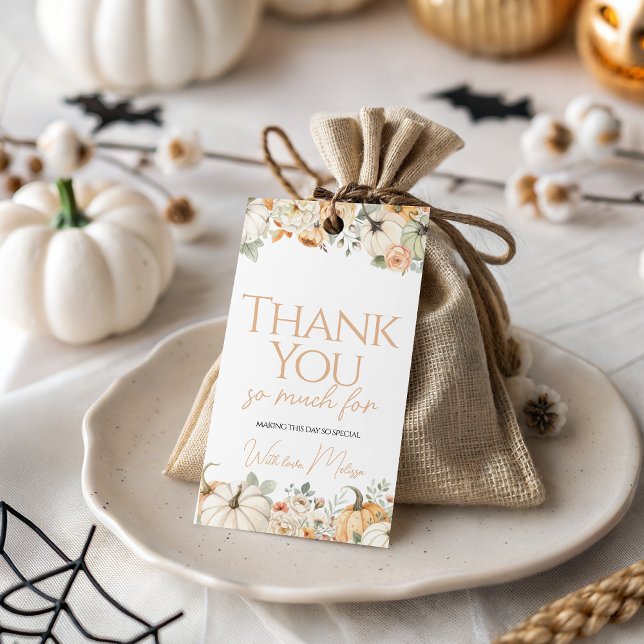 Etiqueta de regalo Floral de calabaza (Subido por el creador)