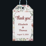 Etiqueta de regalo floral romántica pastel vintage<br><div class="desc">Diseño floral pastel vintage.</div>