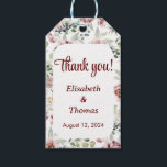 Etiqueta de regalo floral romántica vintage pastel<br><div class="desc">Diseño floral vintage pastel.</div>