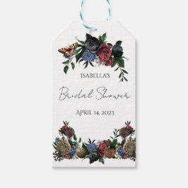 Etiqueta de regalo floral Steam Punk para despedid