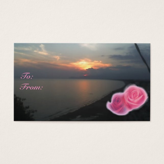 Etiqueta de regalo Floral Sunshine (Frente)