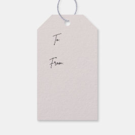Etiqueta de regalo floral verde y blanca