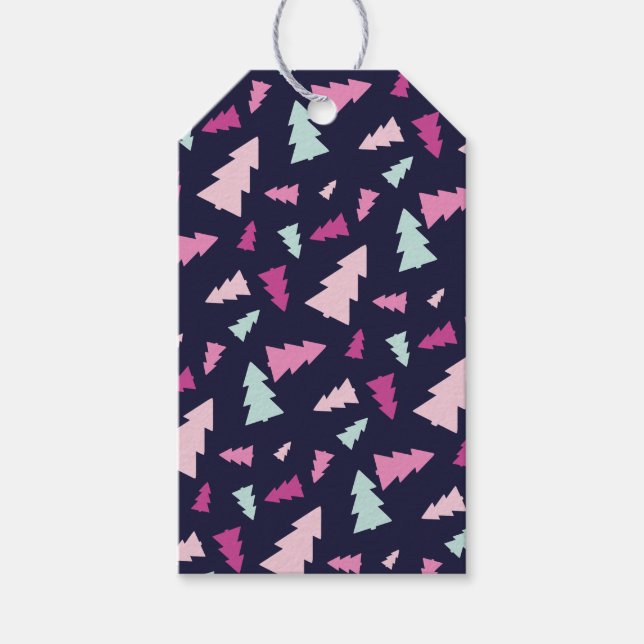 Etiqueta de regalo forestal de la fiesta de median (Anverso)