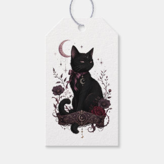 Etiqueta de regalo Gótico de Gato Negro