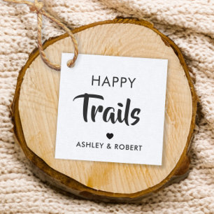 Etiqueta de regalo Happy Trails, etiqueta de nuece