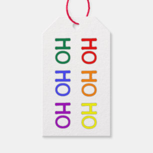 Etiqueta de regalo Ho Ho Ho Arcoíris
