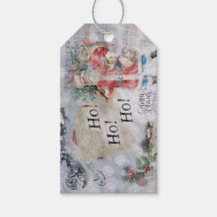 Etiqueta de regalo "Ho Ho Ho Ho Ho" de Santa Vieja