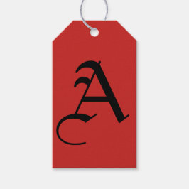 Etiqueta de regalo inicial del personalizado