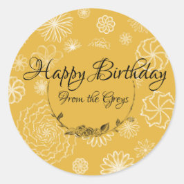 Etiqueta de regalo intrincada para el mariposa per