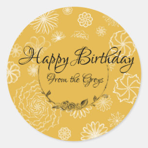 Etiqueta de regalo intrincada para el mariposa per