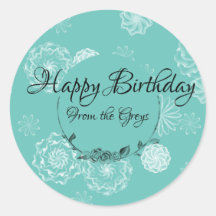 Etiqueta de regalo intrincada personalizada