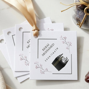 Etiqueta de Regalo Islámico Personalizada Hajj Mub