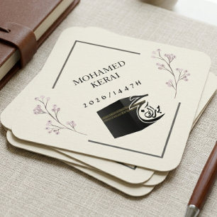 Etiqueta de regalo islámico personalizado Hajj Mub