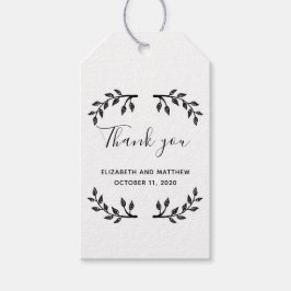 Etiqueta de regalo Kraft. Agradecimiento de boda r
