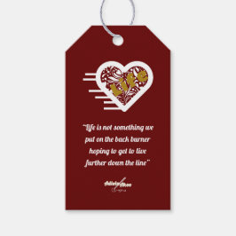 Etiqueta de regalo Life Quote Maroon de Poet Adiel
