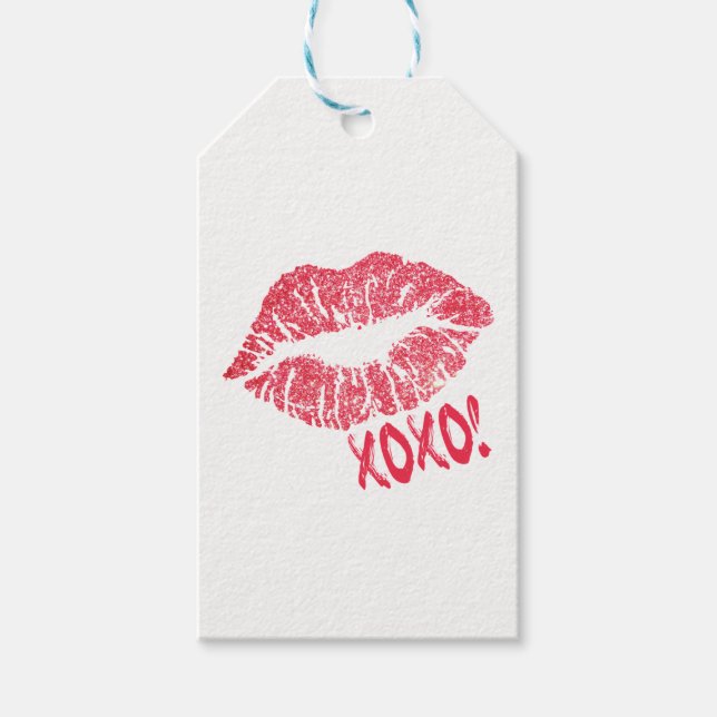 Etiqueta de regalo, Lips xoxo. (Anverso)