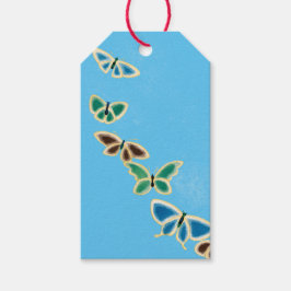 Etiqueta de regalo MARIPOSAS JAPONESAS EN AZUL CIE