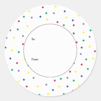 Etiqueta de regalo mini colorida