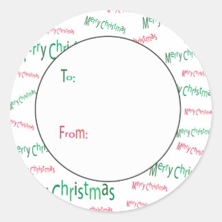 Etiqueta de regalo navideño