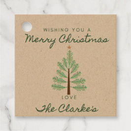 Etiqueta de regalo navideño