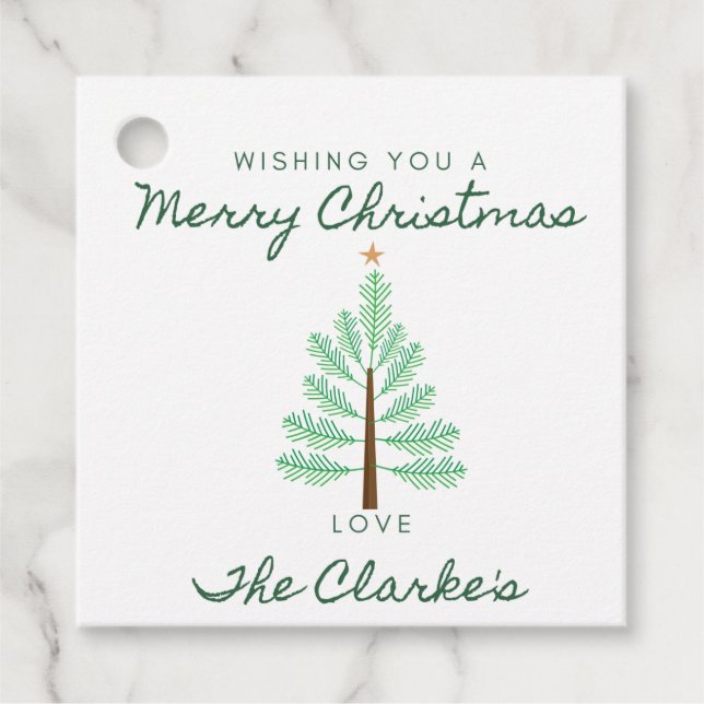 Etiqueta de regalo navideño (Anverso)