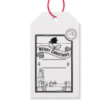 Etiqueta de regalo navideño