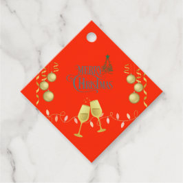 Etiqueta de regalo navideño muy feliz