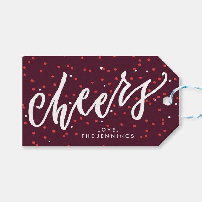 Etiqueta de regalo navideño personalizada (Frente (Horizontal))