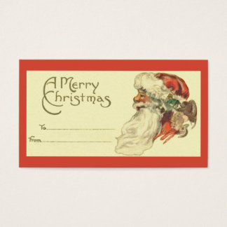 Etiqueta de regalo navideño vintage