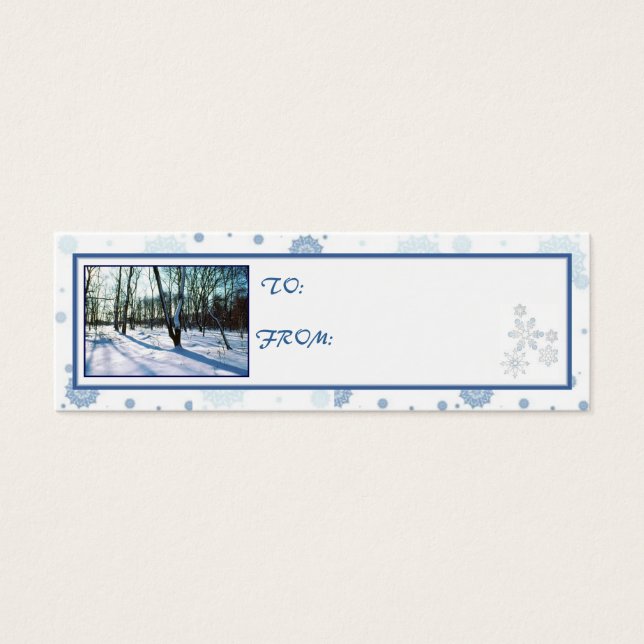 Etiqueta de regalo navideño 'Winter Wonderland' (Frente)