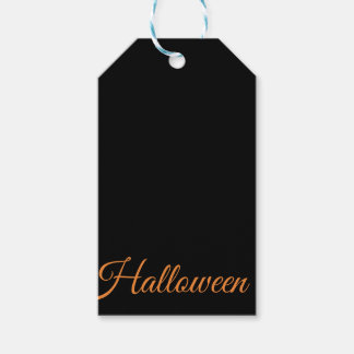 Etiqueta de regalo negra de la fiesta de Halloween