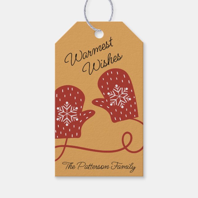 Etiqueta de regalo Nordic Mittens (Anverso)