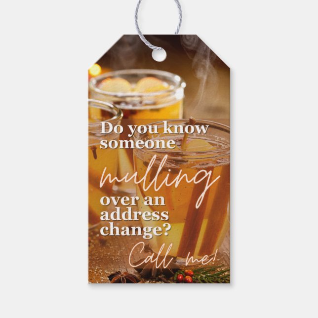 Etiqueta de regalo - Noviembre - ¿Mulling Over Add (Anverso)
