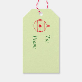 Etiqueta de regalo - Ornamentos de árbol redondo
