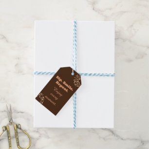 Etiqueta de regalo para amante del café Sorbo Sonr
