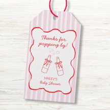 Etiqueta de regalo para baby shower Botella de Sod