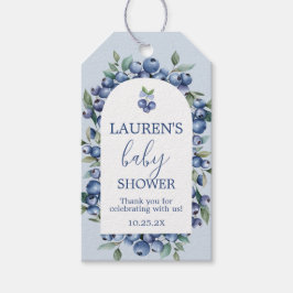 Etiqueta de regalo para baby shower de arándanos